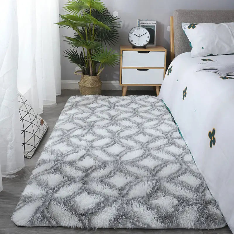 Shaggy Plush Floor Mat, Rectangular Carpet (80x120cm)