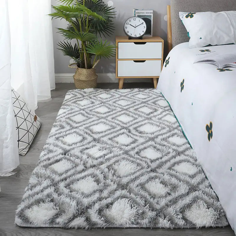 Shaggy Plush Floor Mat, Rectangular Carpet (80x120cm)