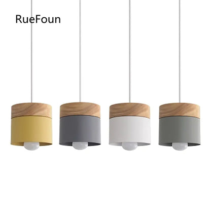 Solid Wood Pendant Light for Bedroom