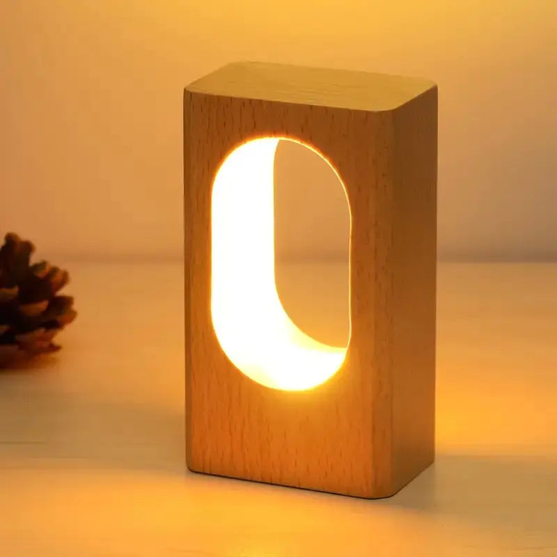 Dimmable LED Wood Desk Lamp for Bedroom Decor