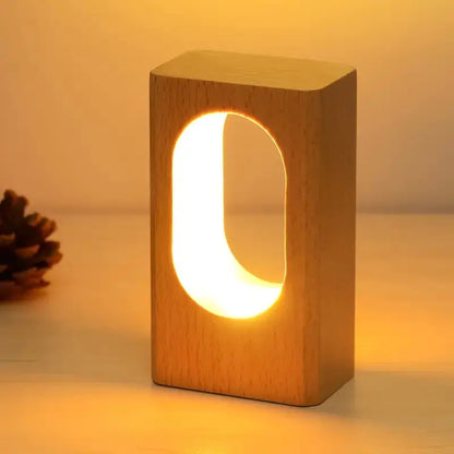 Dimmable LED Wood Desk Lamp for Bedroom Decor