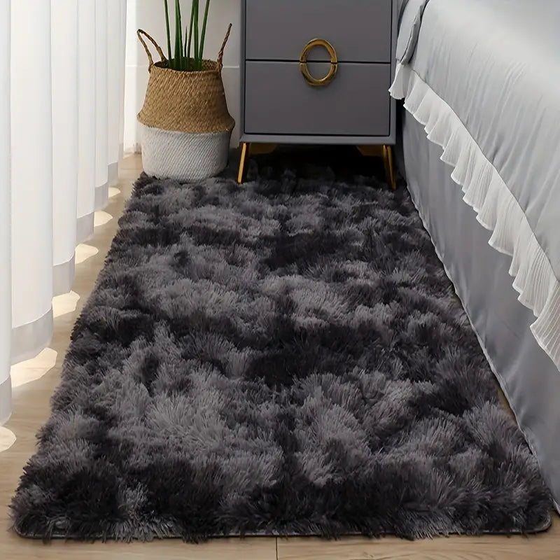 Soft Tie Dye Plush Area Rug for Bedroom & Living Room