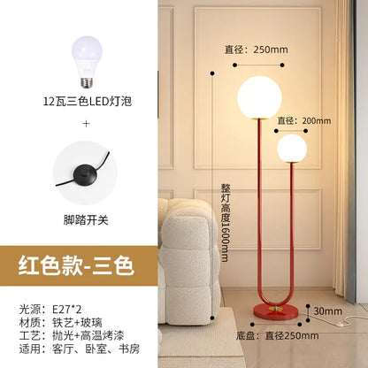 Modern Double-Head Floor Lamp for Living Room Decor