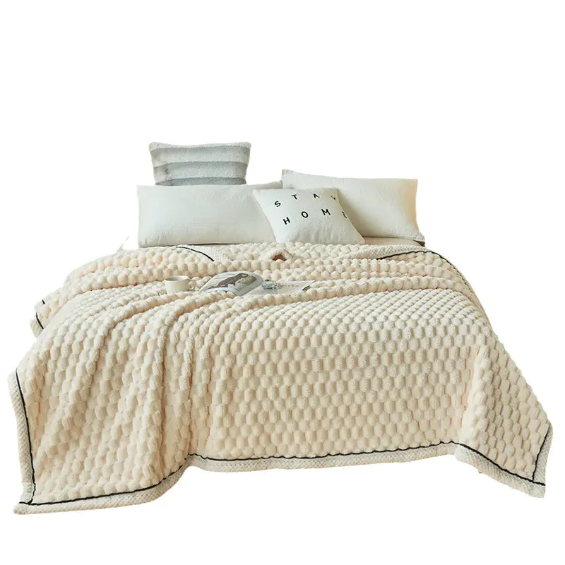 Double Layer Thick Blanket for Nap and Sofa Use