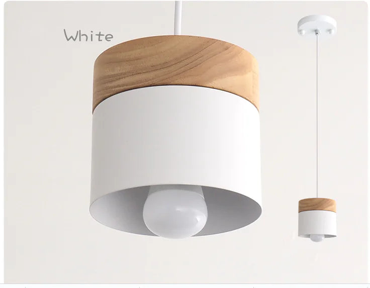 Solid Wood Pendant Light for Bedroom