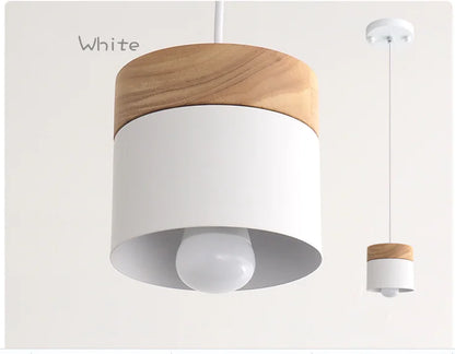 Solid Wood Pendant Light for Bedroom