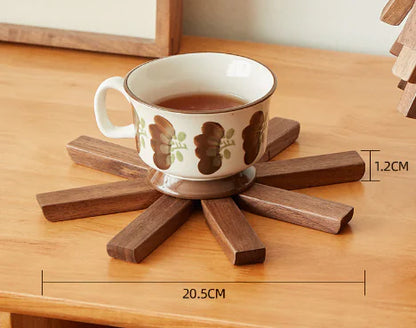 Walnut Wood Coaster - Solid Wood Heat Insulation