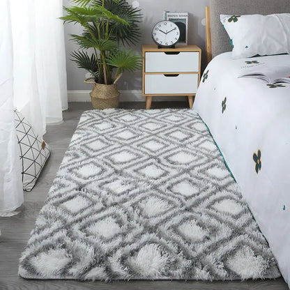 Shaggy Plush Floor Mat, Rectangular Carpet (80x120cm)